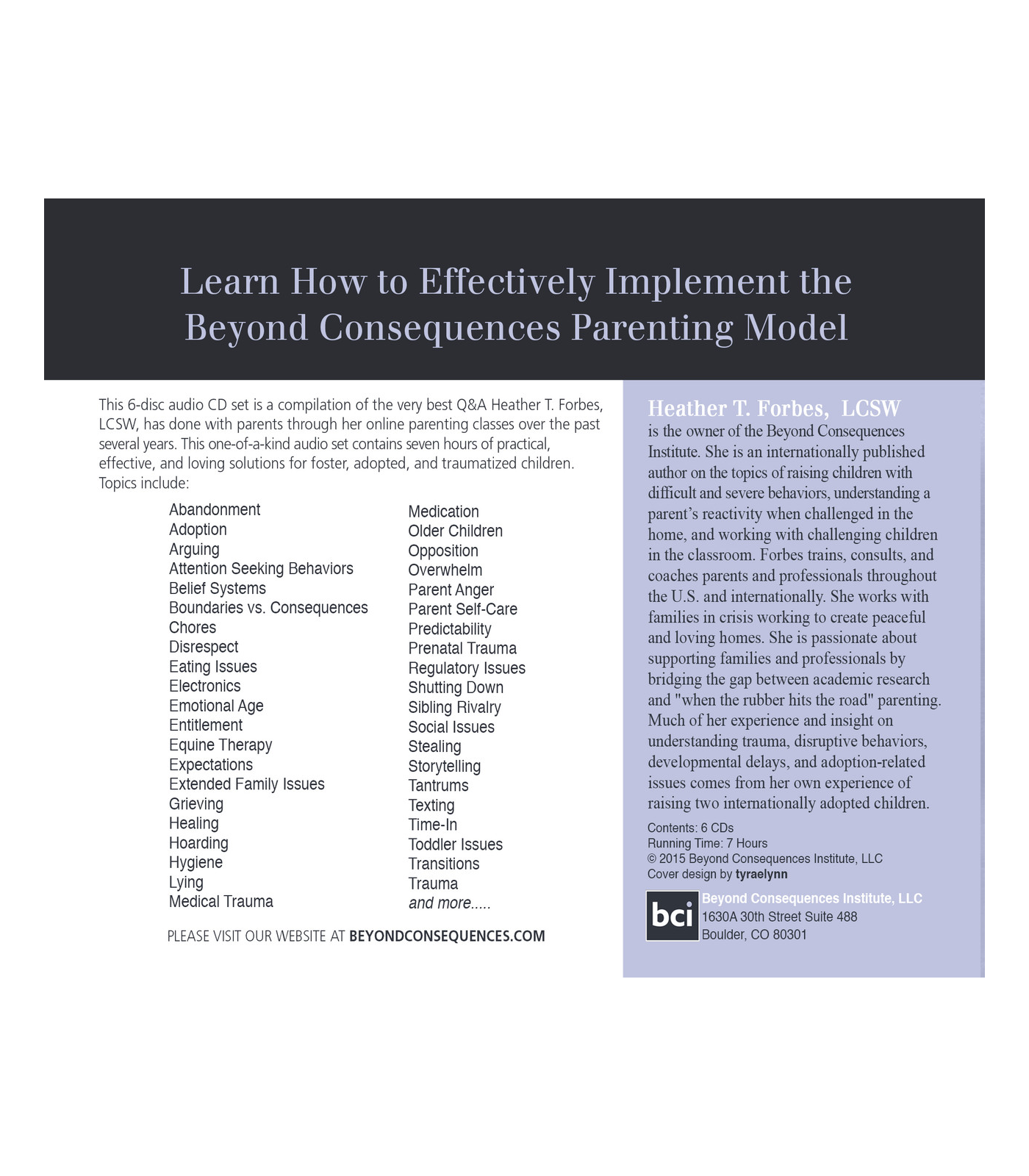 The Best of Q&A with Heather T. Forbes, LCSW (CD Set)